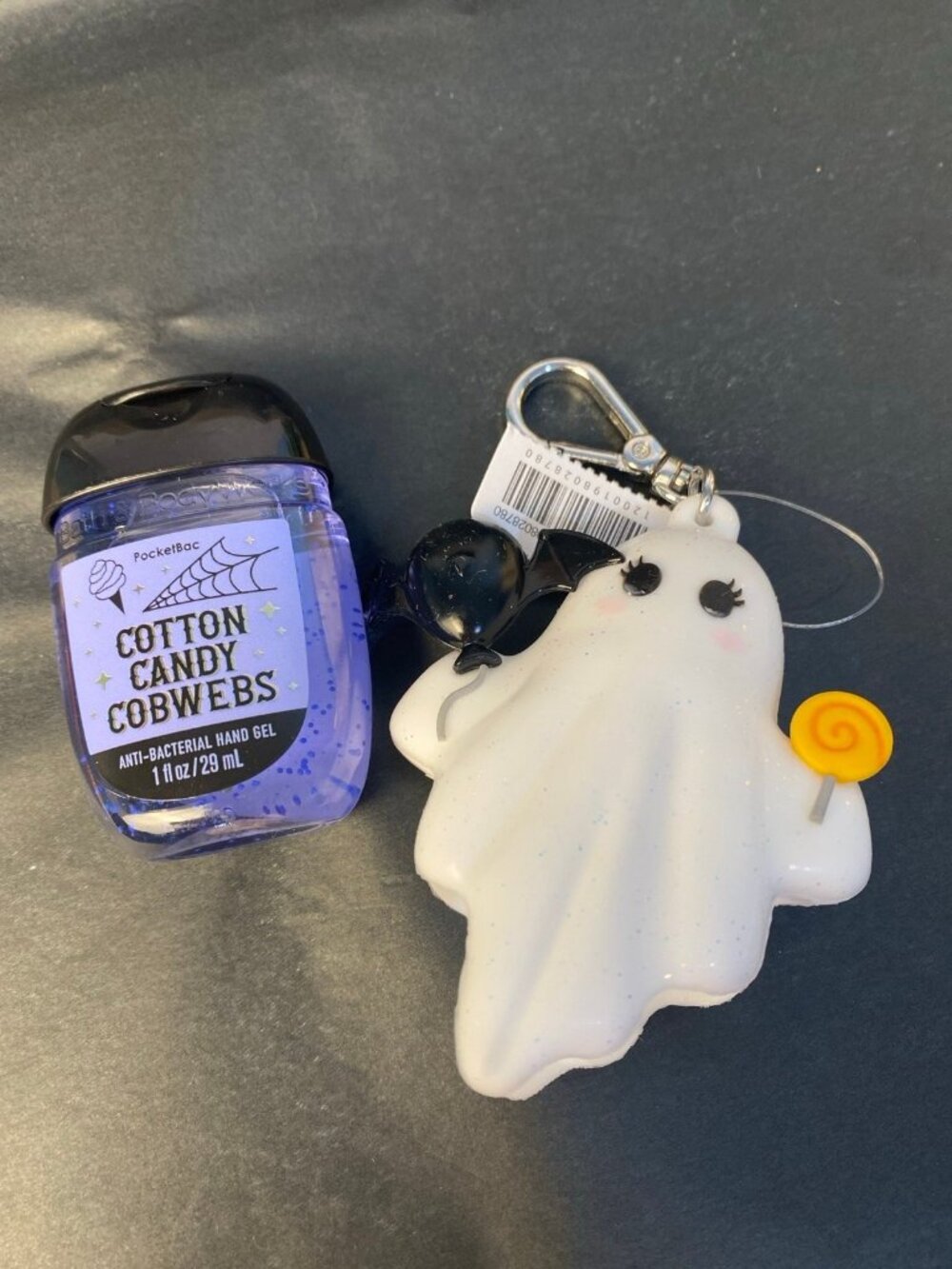 Halloween Ghost Pocket Bac Holder & “Cotton Candy Cobwebs” Hand Sanitizer BBW